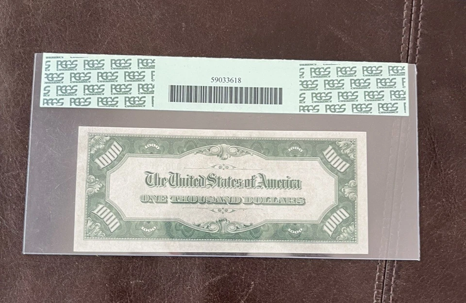 1934 $1000 Federal Reserve Note Dallas District PCGS 58 No Issues - Image 4 of 4