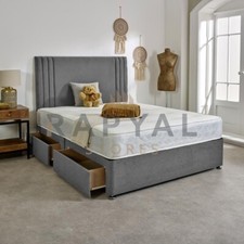 PLUSH DIVAN BED SET WITH LUX MATTRESS AND HEADBOARD ***FREE NEXT DAY DELIVERY***