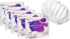 5pk -Omnitex Premium Rinse Free Shampoo Cap, Microwaveable, With Conditioner
