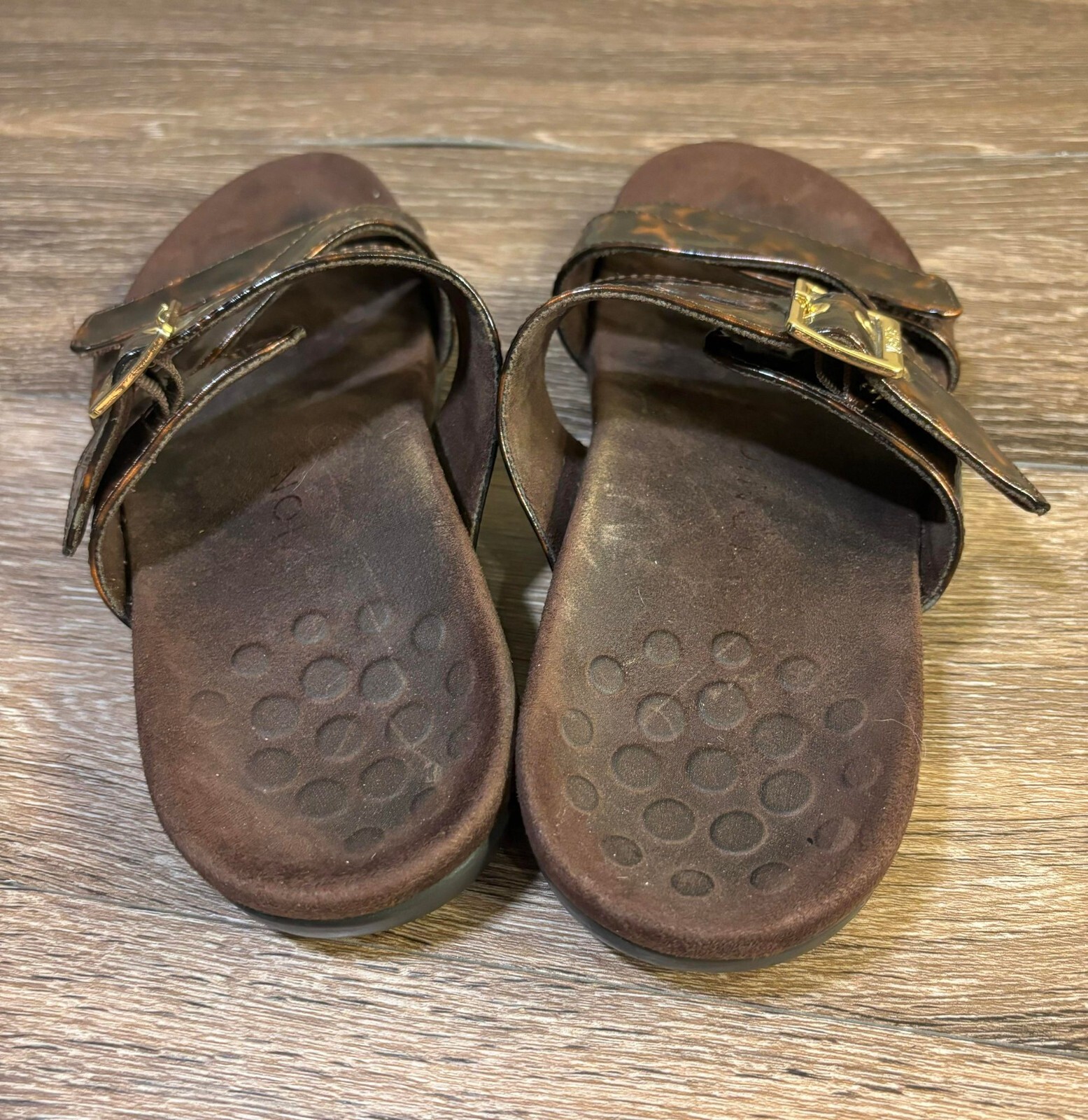 Vionic Skylar Adjustable Tortoise Brown Slip On S… - image 3