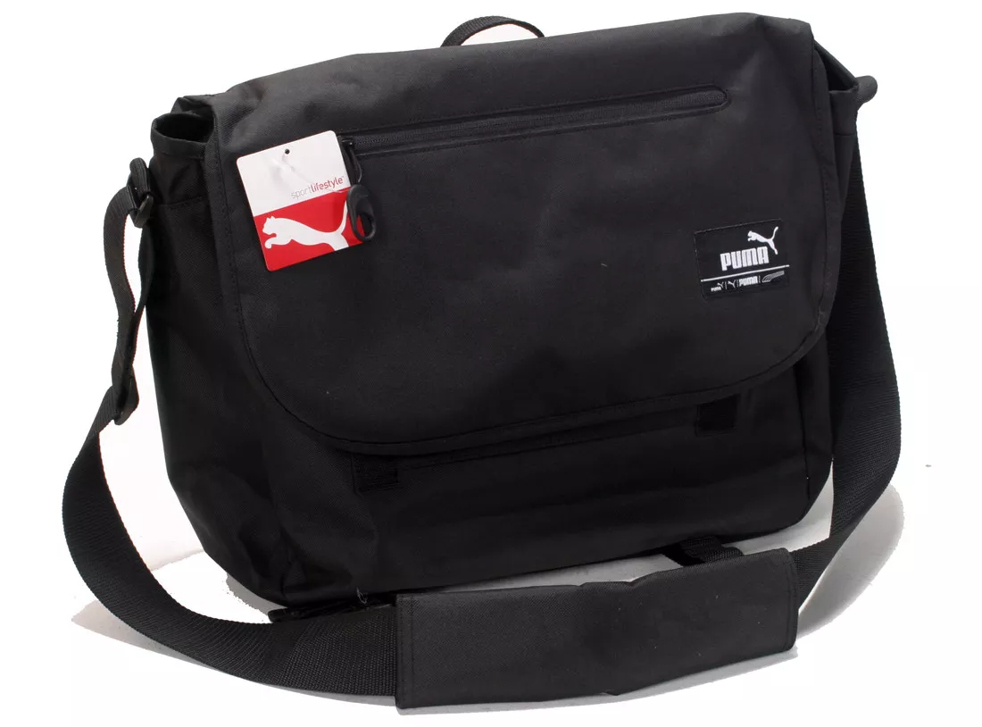 PUMA MESSENGER BAG BLACK PUMA OFFICIAL PRODUCT LAPTOP shoulder