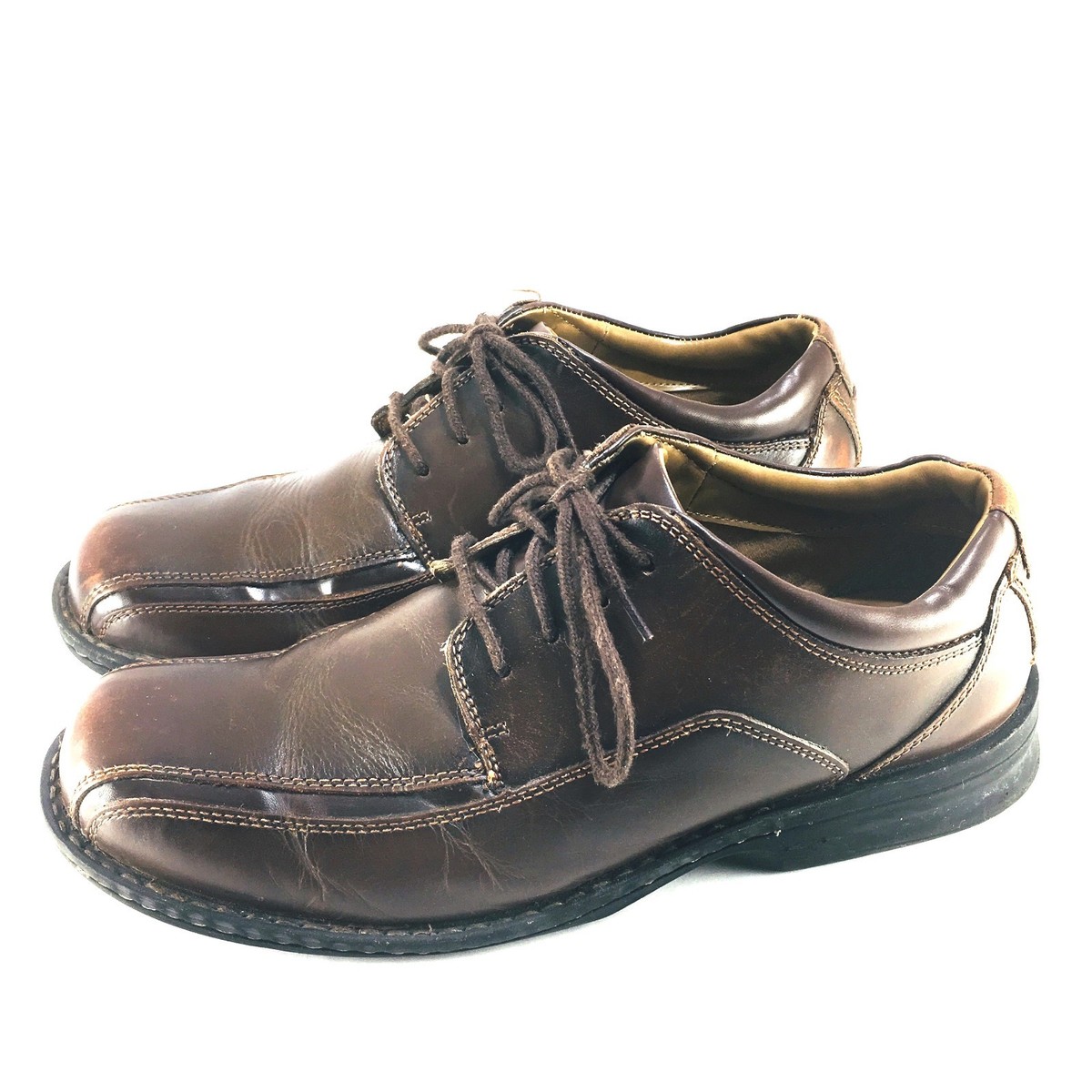 Dockers Men's Sz 11 Perspective proStyle Leather Oxford Brown Lace Comfort  Shoe | eBay