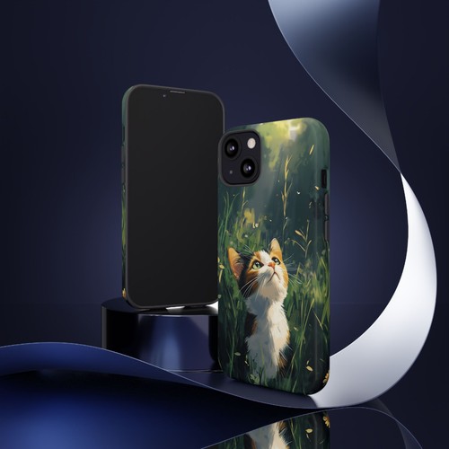 Calico Kitty Cat Grass Field - Phone Ink Cover Case for iPhone, Galaxy, Pixel - 第 91/281 張圖片