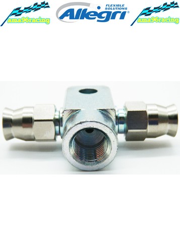 KIT RACCORDO TRE VIE WHITE METAL + MASCHIO X TUBI FRENO B.H. IN TRECCIA BREMBO - Foto 6 di 8