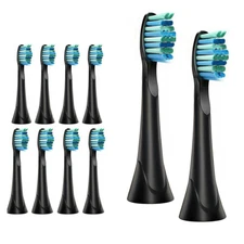 10x brush Heads For AGARO-Cosmic Plus Sonic Electric Tooth Brush  MY BLACKWHITE