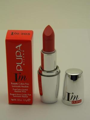 PUPA I'M Pure-Colour Lipstick Absolute Shine 205 Frosted Apricot - 3,5g