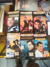 Lotto 7 videocassette James BOND Agente 007 Per Titoli Vedi Foto