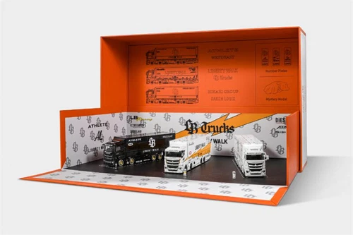GCD 1:64 LWBK LB-TRUCKS Fuso Super Great RHD 3 Truck Set Diecast Modellauto - Bild 3 von 6