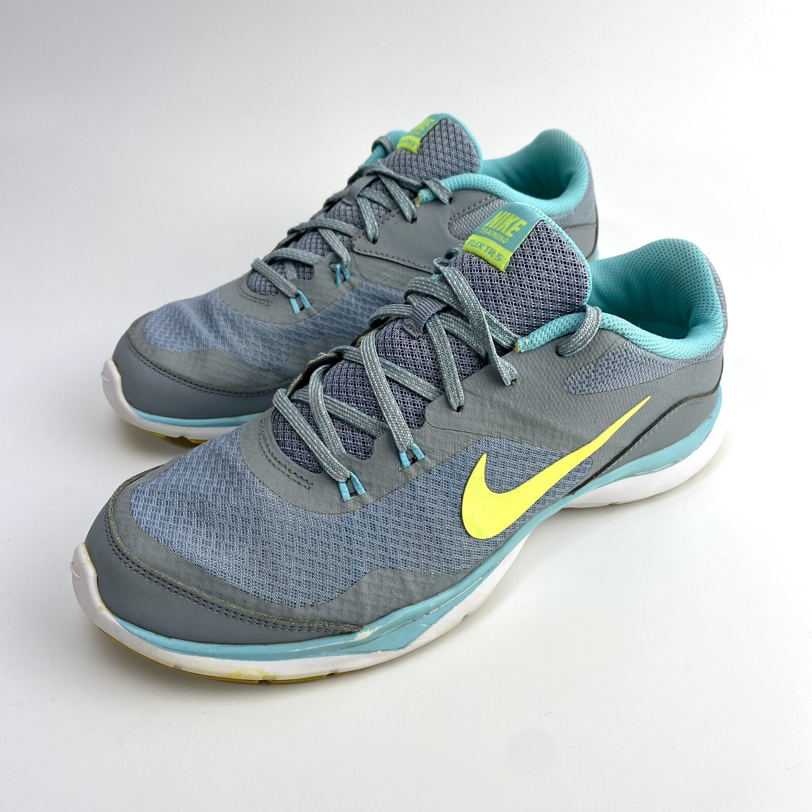Nike Womens Flex Trainer 724858-004 Gray Running Shoes Sneakers