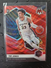 TRE JONES 2020-21 PANINI MOSAIC RED WAVE PRIZM ROOKIE RC #243  SPURS