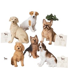 Dog Ornament Home Decor Lovers Breed Resin Gift Collectable Pets Sentiment Card