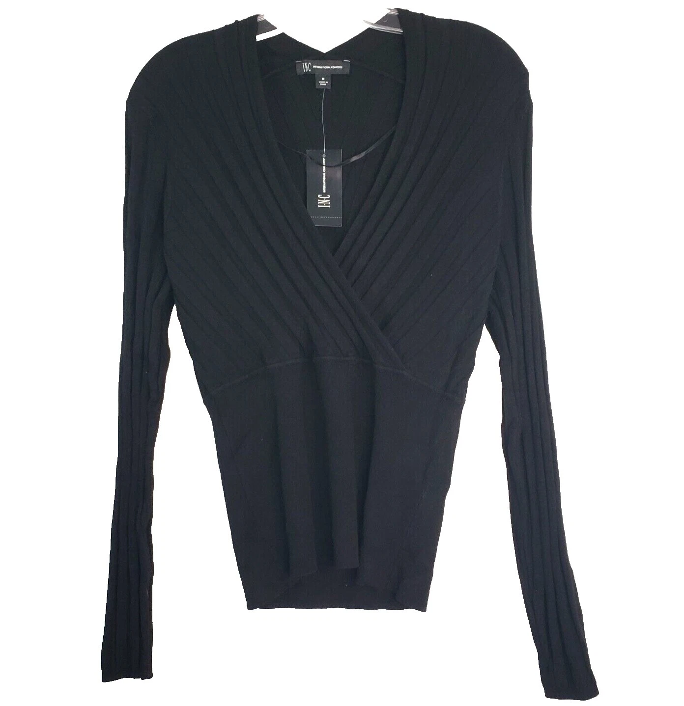 Suéteres femininos pretos INC International Concepts