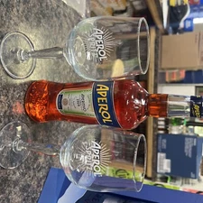 Aperol Spritz Balloon Glassware (set Of 4 ) 18 ounce glasses New  2025 Edition