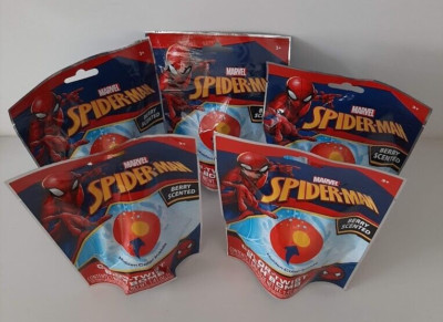 5 Spider-man  Bath Bombs Character Color-Twist Bath Bombs Berry Fizzy Kids NEW