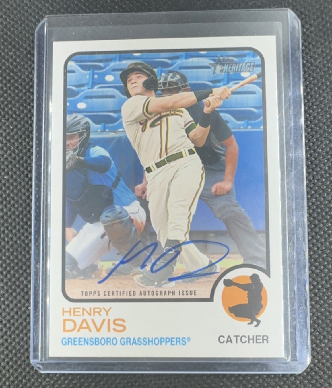 2022 TOPPS HERITAGE MINOR LEAGUE HENRY DAVIS ROA-HD REAL ONES PROSPECT AUTO
