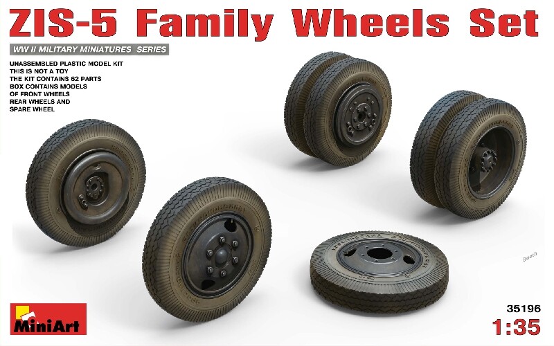 Zis-5 Family Wheels Set 1:35 Plastic Model Kit MINIART