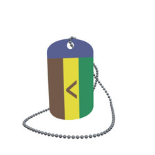 Dog Tag Flag Bunting Venda Dog Tag Aluminium 30 x 50mm