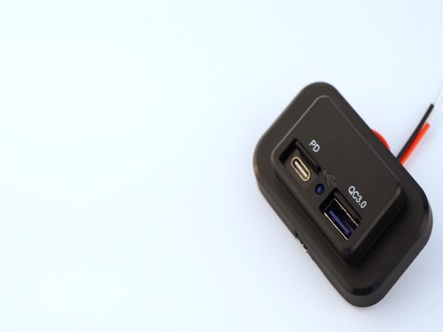 Car Truck Boat Phone Charger Socket USB C Fast Charge 12V Adapter 24V Power - Film 1 z 1