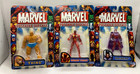 Lot of 3 - Thing, Human Torch, Magneto Marvel Poseable Diecast Figures - SEALED