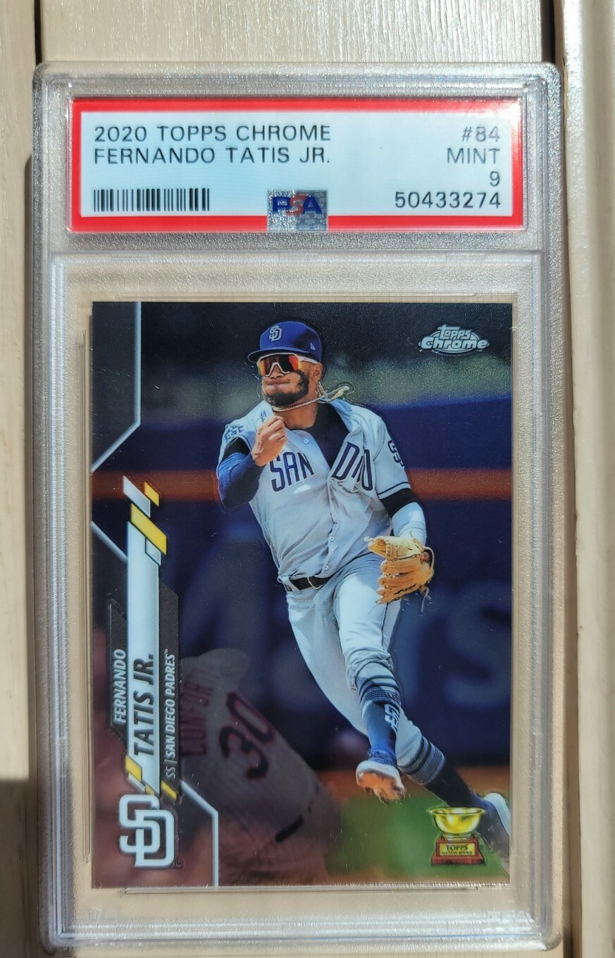 🔥2020 Topps Chrome MLB Baseball #84 Fernando Tatis Jr Gold Cup PSA 9 Low Pop 50