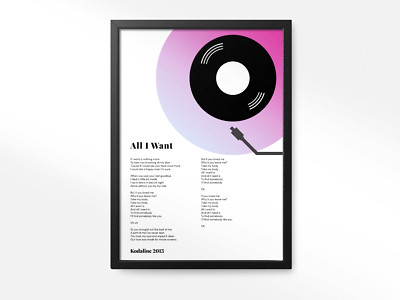 Individueller Vinyl Text Musik Druck, Valentinstag Geschenk, personalisierte Schallplatte Kunst,