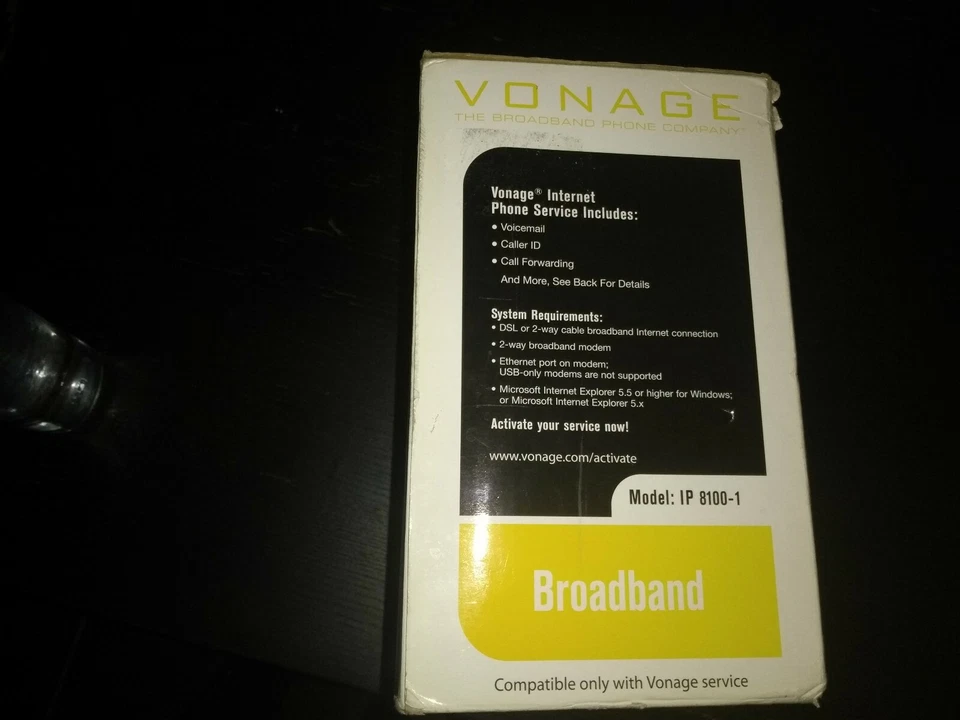 Vonage VTech IP 8100-1 Broadband Telephone System, Base & 1Handset - Image 3 of 4