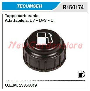 Tappo carburante TECUMSEH trattorino tagliaerba rasaerba BV BVS BH R150174