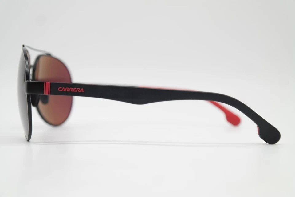 Occhiali da Sole Carrera 8025 Nero Rosso Ovale Occhiali Nuovo - Immagine 2 di 4