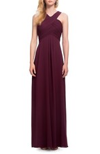 Bill Levkoff 7016 RN82955 Bridesmaid Sample Dress New Size 10 Color Wine