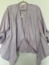 Chico's Soft Drape Jacket Light Petunia Purple Women  s Size 2 NWT