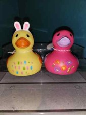 4" Easter / Spring / Mother's Day Rubber Ducks- Yellow Bunny OR Pink w/ Flowers.