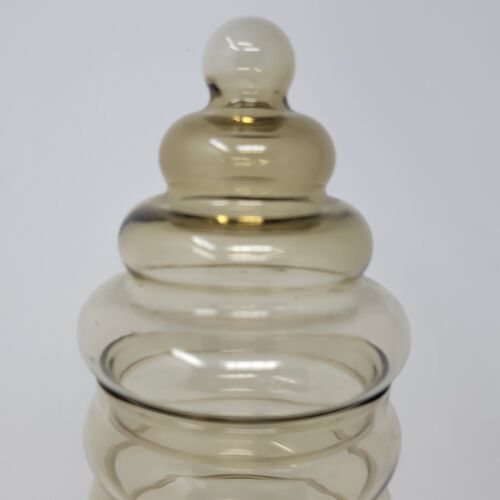 Holmegaard Primula Smoke Glass Lidded Apothecary Jar 12.5" - Picture 2 of 12