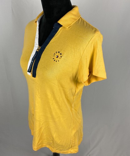 TOMMY HILFIGER Womens Cotton Zip Polo Shirt Top Size S/P - Picture 3 of 7