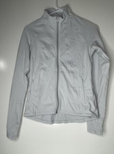 Athleta Criss Cross Hope Jacket Womens Sz Small Light Blue Full Zip Long Sleeve