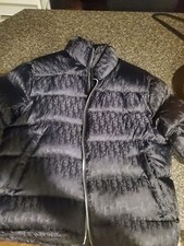 Dior Mens Oblique Logo Puffer Jacket Winter B...