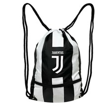 Borsa Cinch Icon Sports Juventus FC - con coulisse a righe bianche e nere con licenza