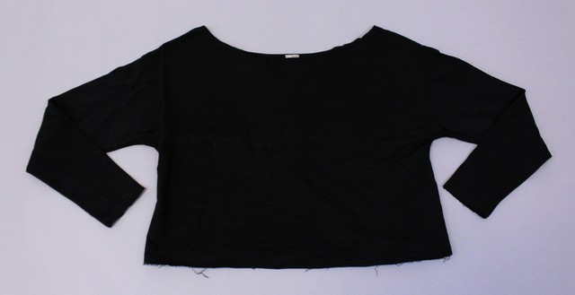off the shoulder sweat shirt