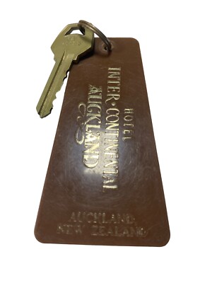 Vintage Hotel Inter-Continental Room Key & Fob Auckland, New Zealand Rm #918