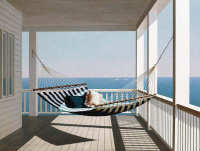 Dreaming of Summer by Zhen-Huan Lu Art Print Beach Hammock Coastal Poster 13x19