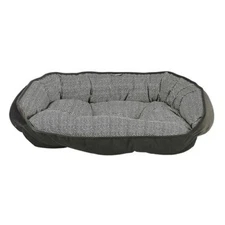 HERRINGBONE + ASH Bowsers Crescent Dog Bed – Easy Entry Washable | Sizes M-XXL