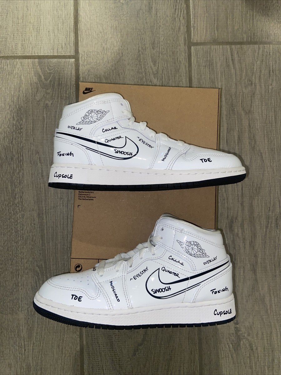 REFURBISHED Nike Air Jordan 1 Mid SS GS Schematic 4Y