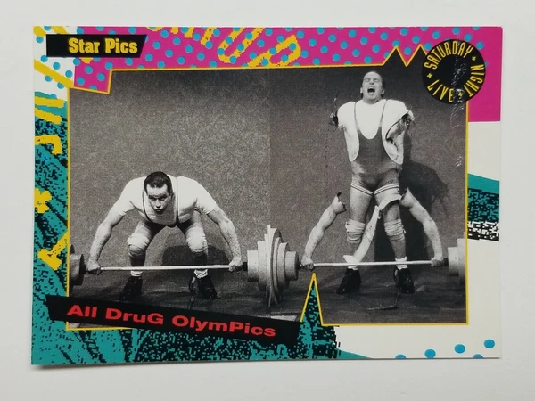 Phil Hartman SNL Card 1992đŸ’¥Saturday Night Live Star Pics # 46 All Drug Olympics