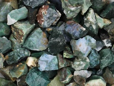 Moss Agate - Rough Rocks for Tumbling - Bulk Wholesale options