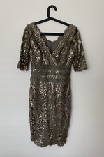 RARE New w Tags Montique Green Sequins Cocktail Ball DRESS RRP$389