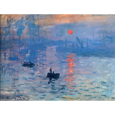 CLAUDE MONET IMPRESSION SONNENAUFGANG ALTMEISTER KUNST MALEREI DRUCK 12x16 Zoll 30x40cm