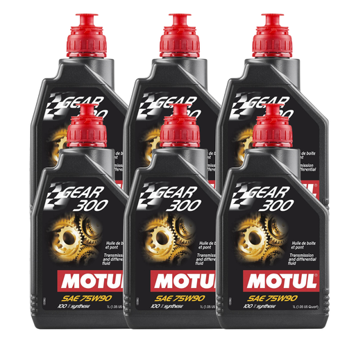 Motul Gear 300 75W90 - 100% Synthetic Gear Oil 105777 1L 7 Pack