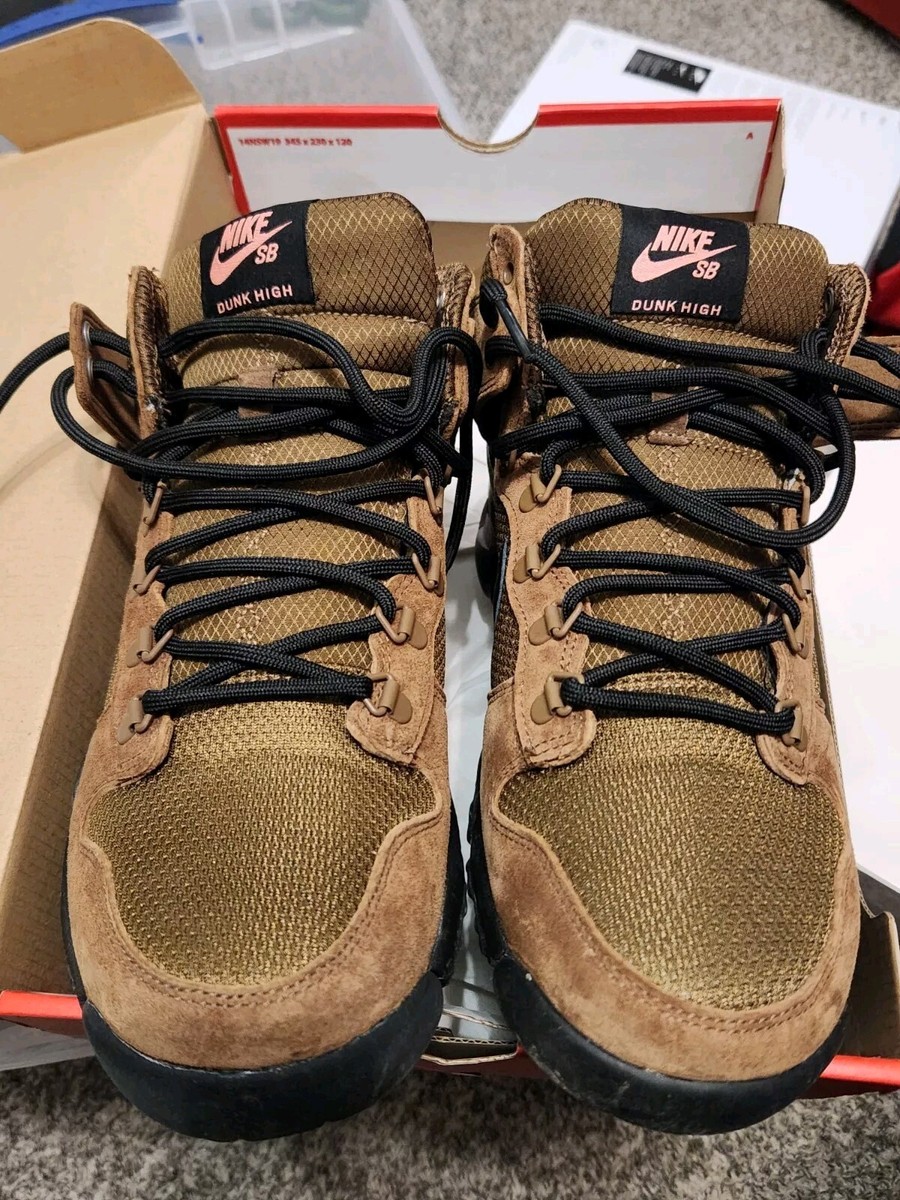 NIKE SB DUNK HIGH BOOT 'MILITARY BROWN' SUEDE ACG 536182-203 NIKE SB DUNK HIGH BOOT 'MILITARY BROWN' SUEDE ACG 536182-203