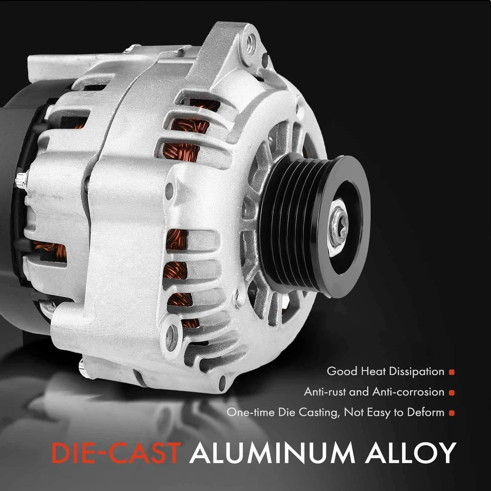 Alternador para Cadillac DeVille Sevilha Pontiac Bonneville 140A 12V CW 6 ranhuras - Imagem 4 de 4