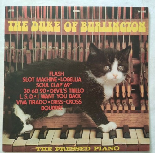 The Duke Of Burlington LP The Pressed Piano 33 RPM Italy 1972 Joker SM3343 NM/NM
