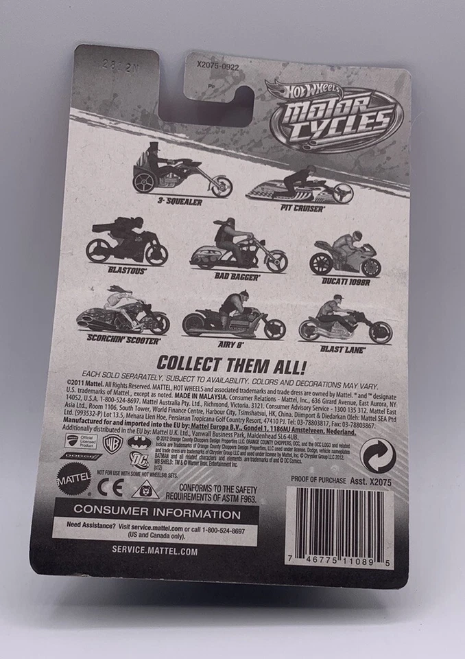 2011 Hot Wheels Motor Cycles Pit Cruisers Die cast Removable Rider New Rare - Image 2 of 4